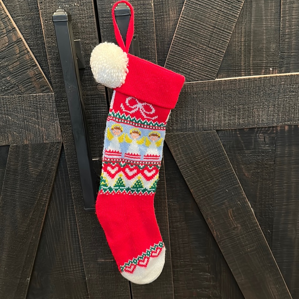 1983 Hallmark Knit Angel Christmas Stocking